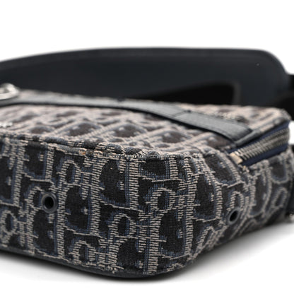 HOMME Oblique Jacquard Safari Messenger Navy Blue