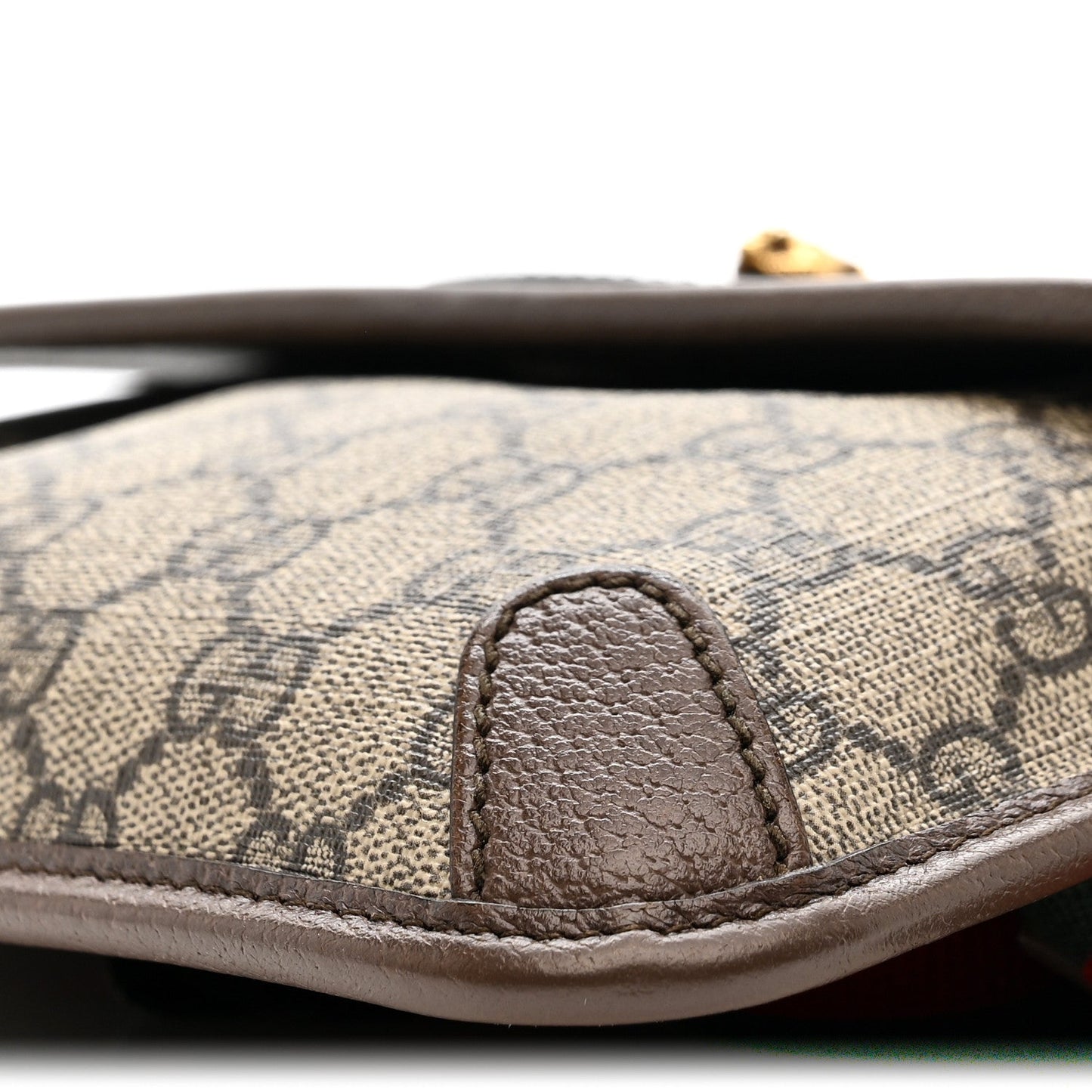 GG Supreme Monogram Neo Vintage Web Belt Bag Brown