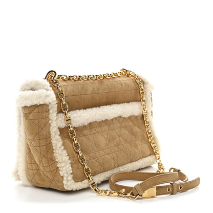 Shearling Cannage Large Caro Bag Camel