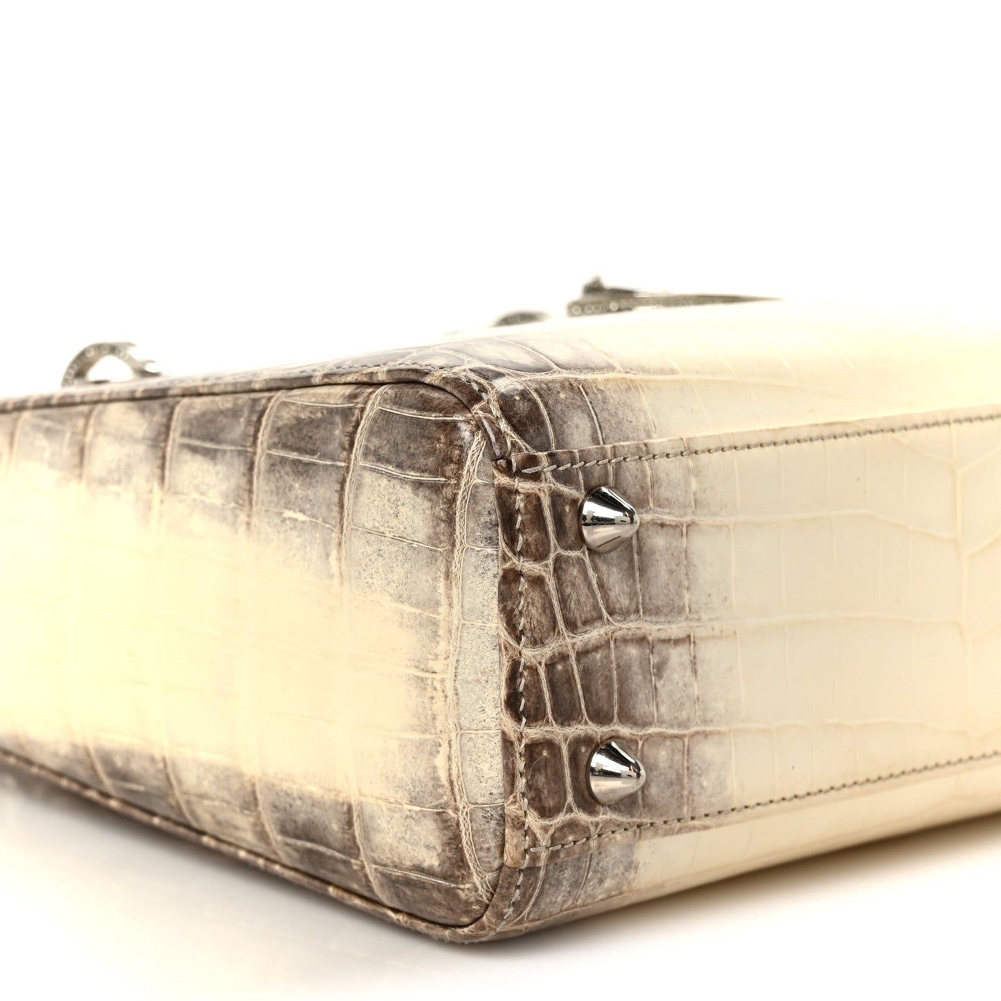 Niloticus Crocodile Himalaya Crystal Small Lady Dior White