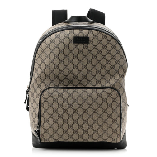 GG Supreme Monogram Medium Backpack Black