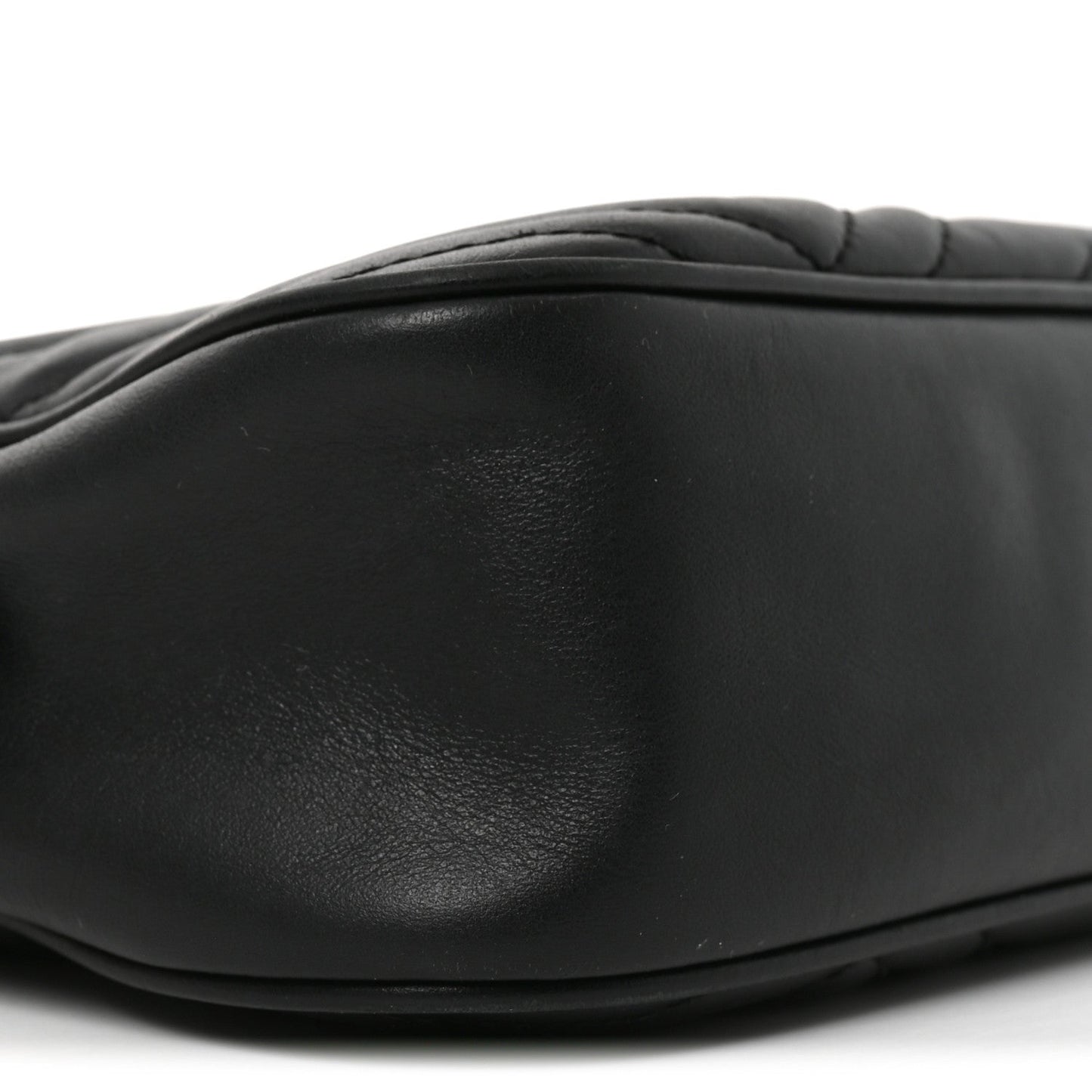 Calfskin Matelasse Small GG Marmont Chain Shoulder Bag Black