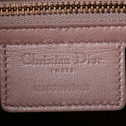 Pearly Lambskin Cannage Medium Lady Dior Lotus