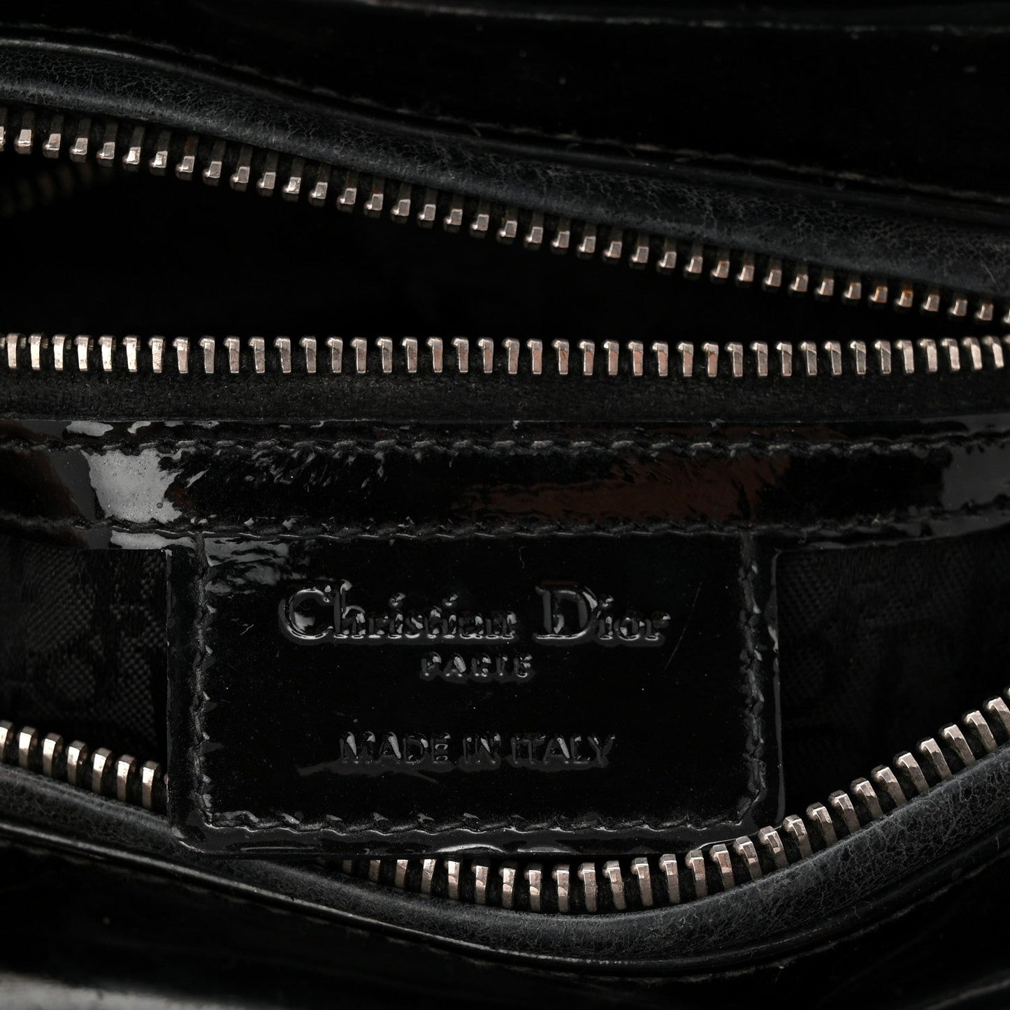 Patent Cannage Medium Lady Dior Black