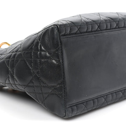 Lambskin Cannage Medium Lady Dior Black