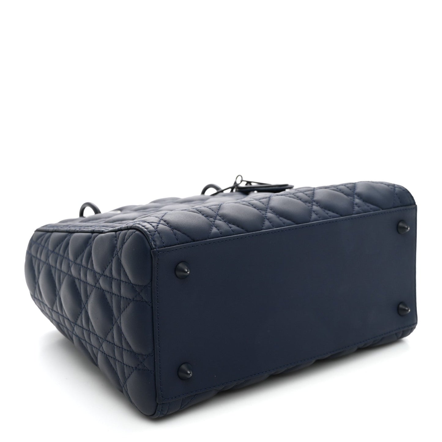 Ultra Matte Calfskin Cannage Medium Lady Dior Blue