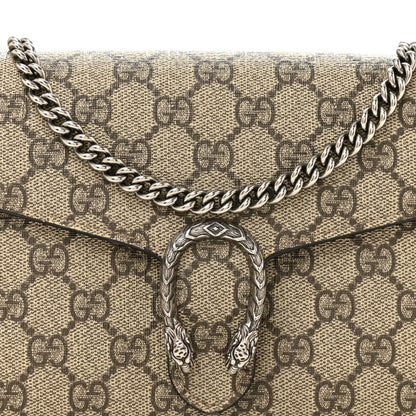 GG Supreme Monogram Mini Dionysus Chain Wallet Beige Vulcanic Red