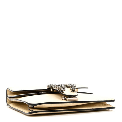 Textured Calfskin Crystal Mini Dionysus Shoulder Bag Mystic White