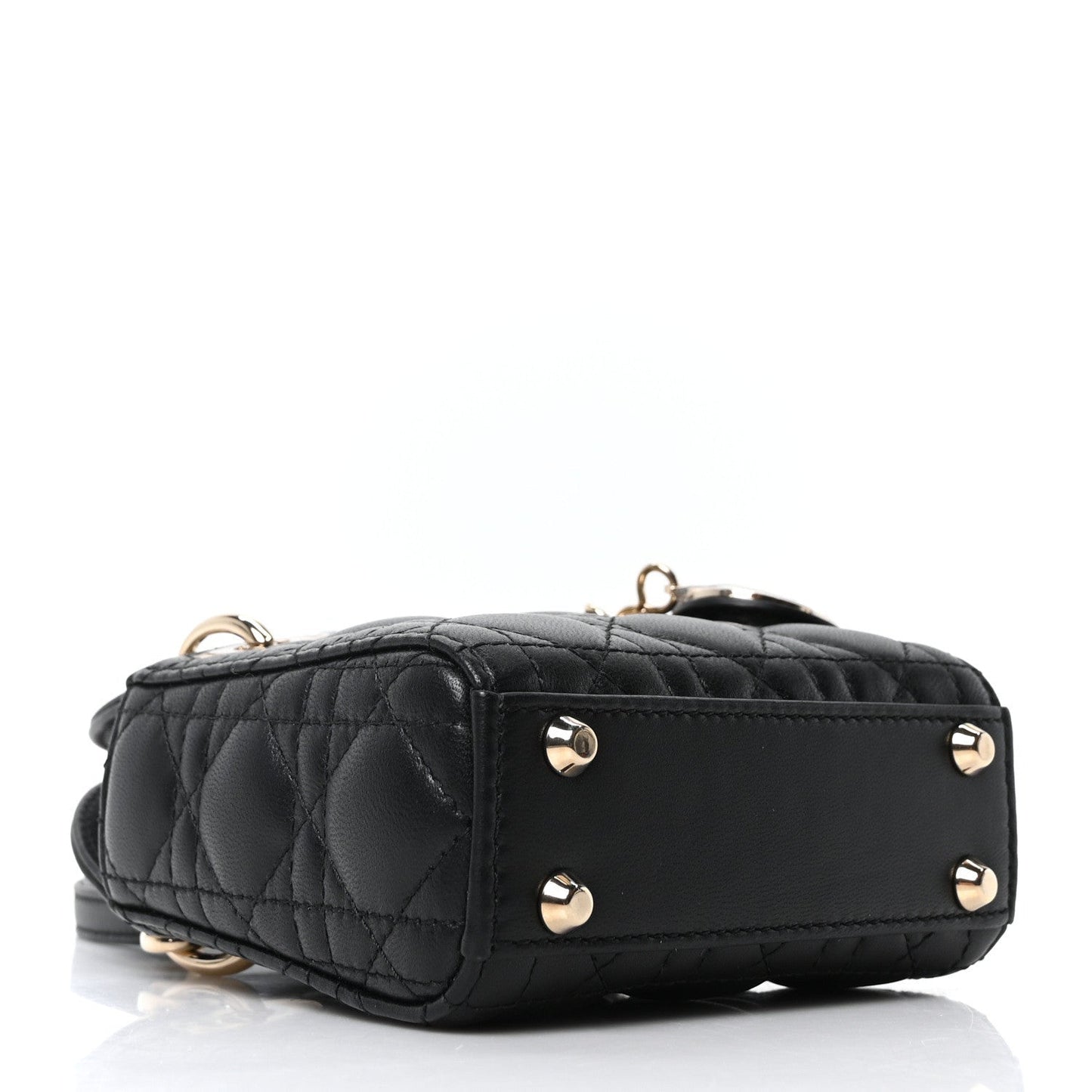 Lambskin Cannage Micro Lady Dior Black
