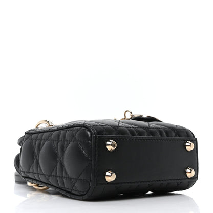 Lambskin Cannage Micro Lady Dior Black