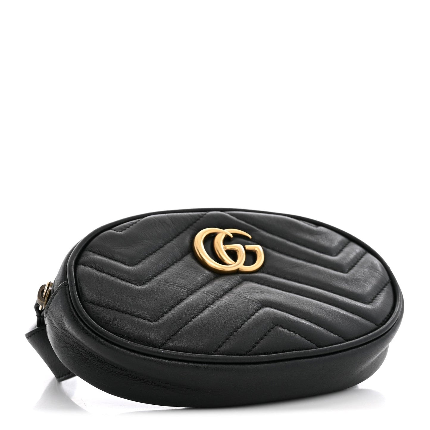 Calfskin Matelasse GG Marmont Belt Bag 75 30 Black