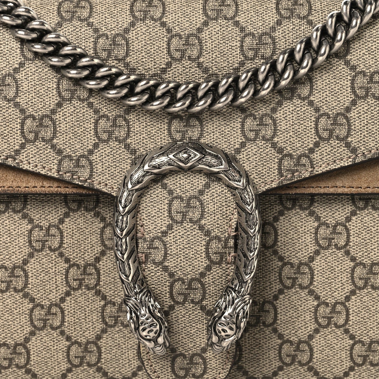 GG Supreme Monogram Small Dionysus Shoulder Bag Taupe