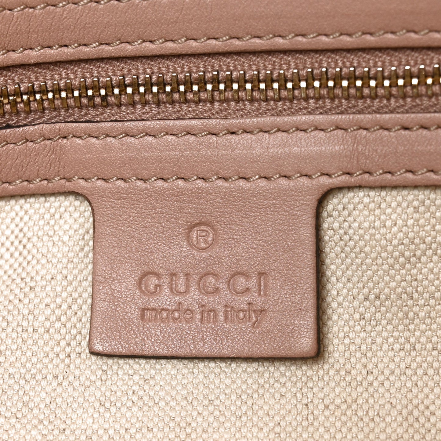 Guccissima Small Bree Zippered Tote Soft Pink