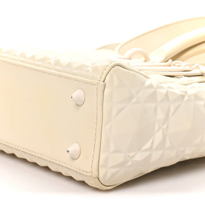 Calfskin Cannage Diamond Small My ABCDior Lady Dior White