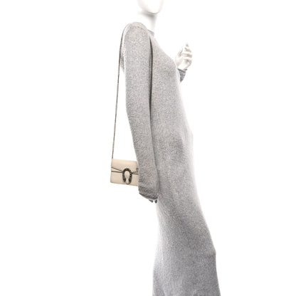 Dollar Calfskin Crystal Super Mini Dionysus Shoulder Bag Mystic White Black Diamond