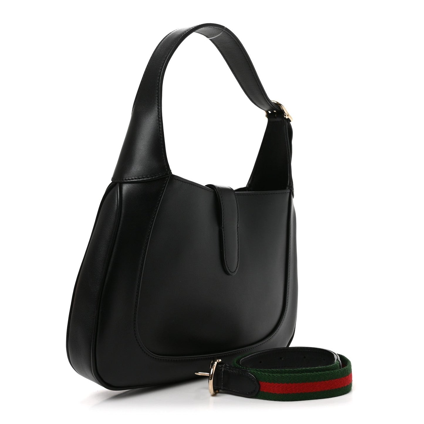 Calfskin Small Jackie Shoulder Bag Black