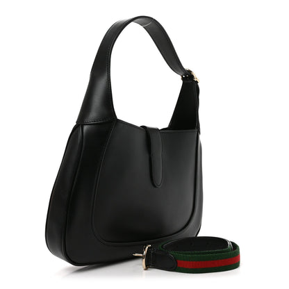 Calfskin Small Jackie Shoulder Bag Black