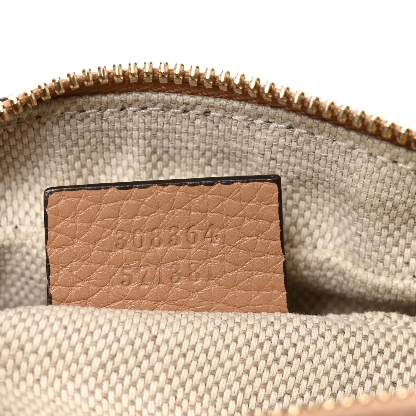 Pebbled Calfskin Small Soho Disco Bag Rose Beige