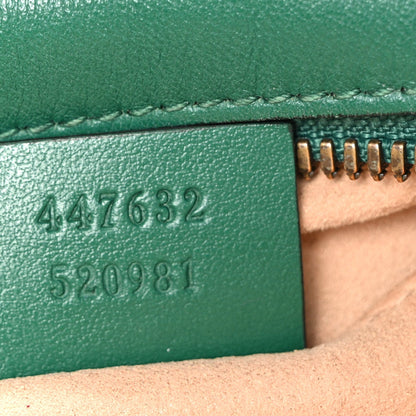 Calfskin Matelasse Small GG Marmont Chain Shoulder Bag Emerald Green