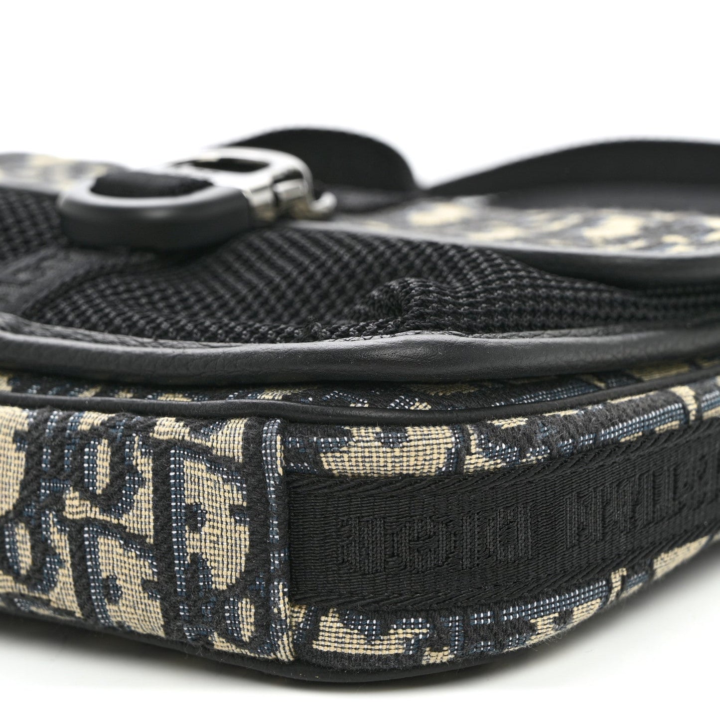 Oblique Jacquard Dior 8 Pouch With Strap Blue Black