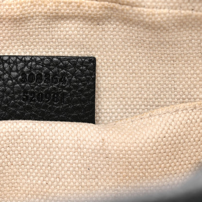 Pebbled Calfskin Soho Disco Bag Black
