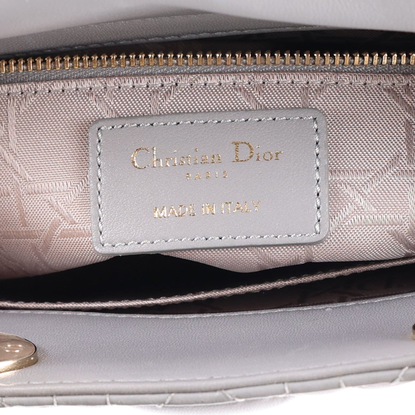 Lambskin Cannage Small My ABCDior Lady Dior Grey