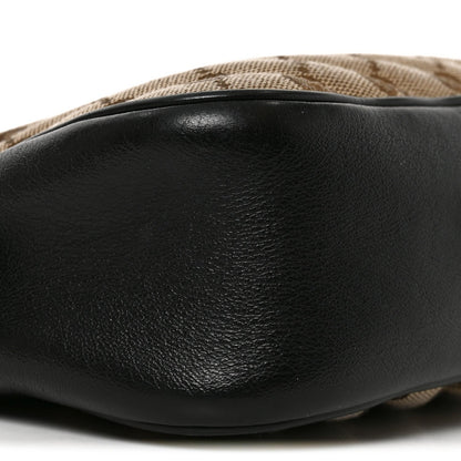 Monogram Matelasse Diagonal Small GG Marmont Chain Shoulder Bag Beige Black