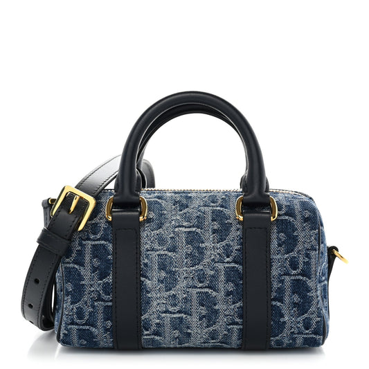 Denim Oblique Nano Groove 17 Bag Blue
