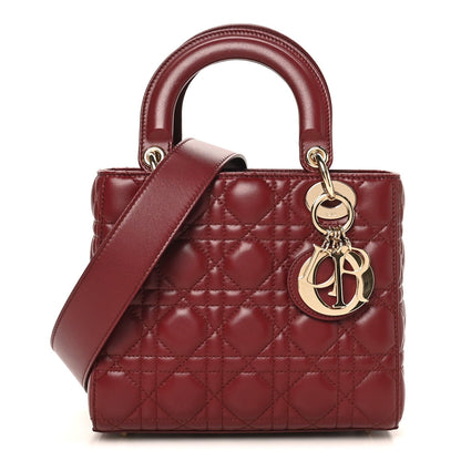 Lambskin Cannage Small My ABCDior Lady Bordeaux
