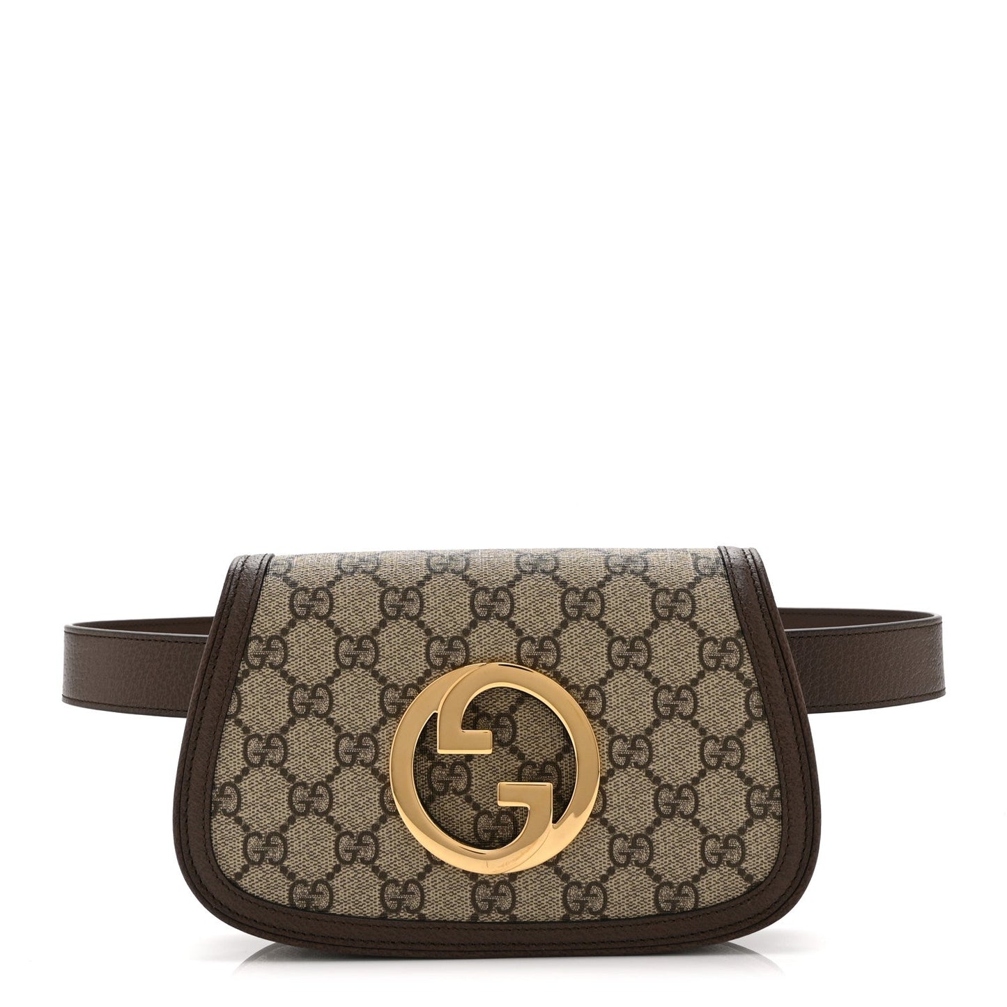 GG Supreme Monogram Textured Dollar Calfskin Blondie Belt Bag 85 34 Beige Ebony New Acero