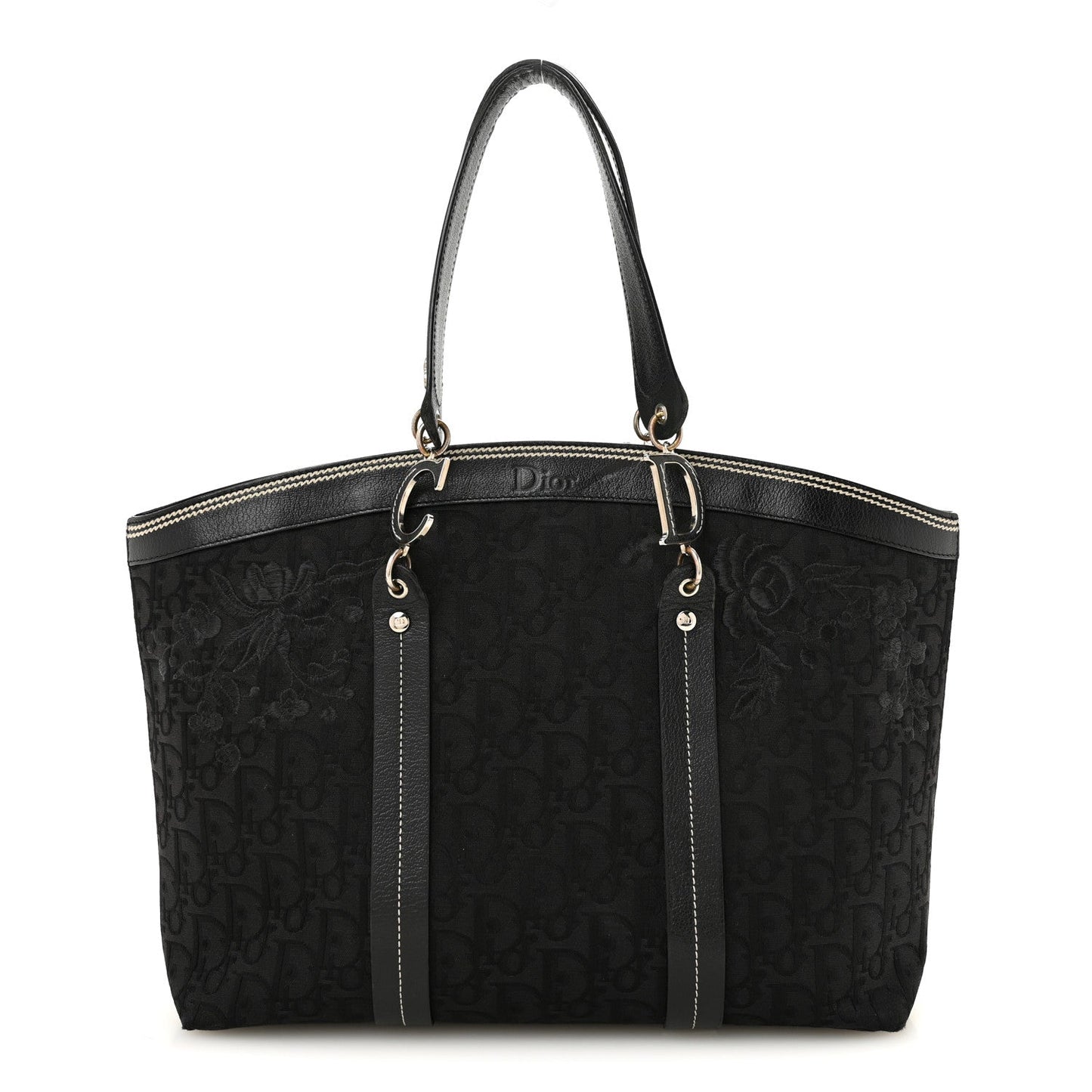 Monogram Vintage Flowers Dome Bag Black