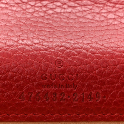 Dollar Calfskin Swarovski Crystal Small Dionysus Shoulder Bag Hibiscus Red