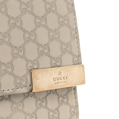 Soft Microguccissima Dice Chain Wallet Beige