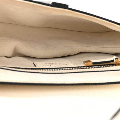 Grained Calfskin Saddle Bag With Strap Latte