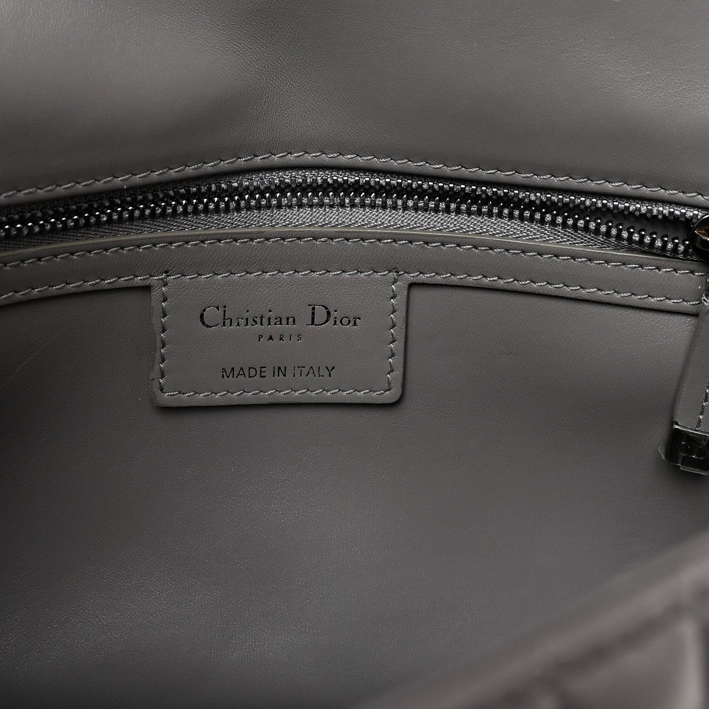 Calfskin Macrocannage Medium Caro Bag Iron Grey