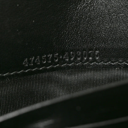 Calfskin Matelasse GG Marmont Chain Wallet Black