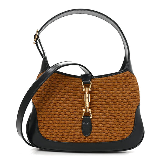 Straw Lux Boarded Dyana Lux Calfskin Small Jackie 1961 Hobo Natural Blue