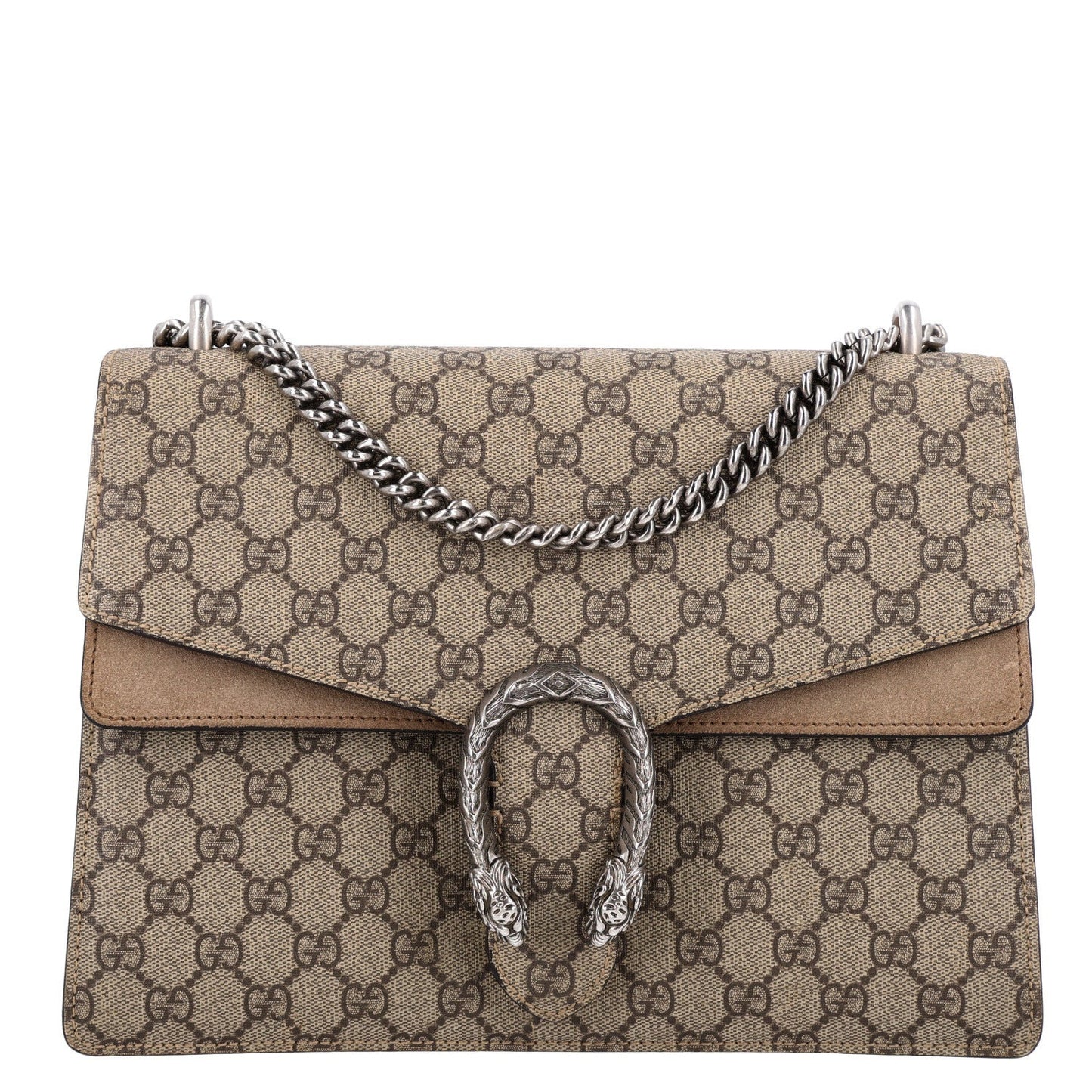 GG Supreme Monogram Medium Dionysus Shoulder Bag Taupe