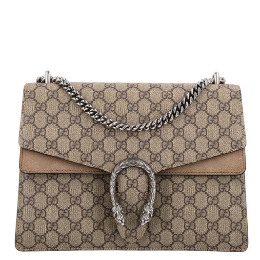 GG Supreme Monogram Medium Dionysus Shoulder Bag Taupe