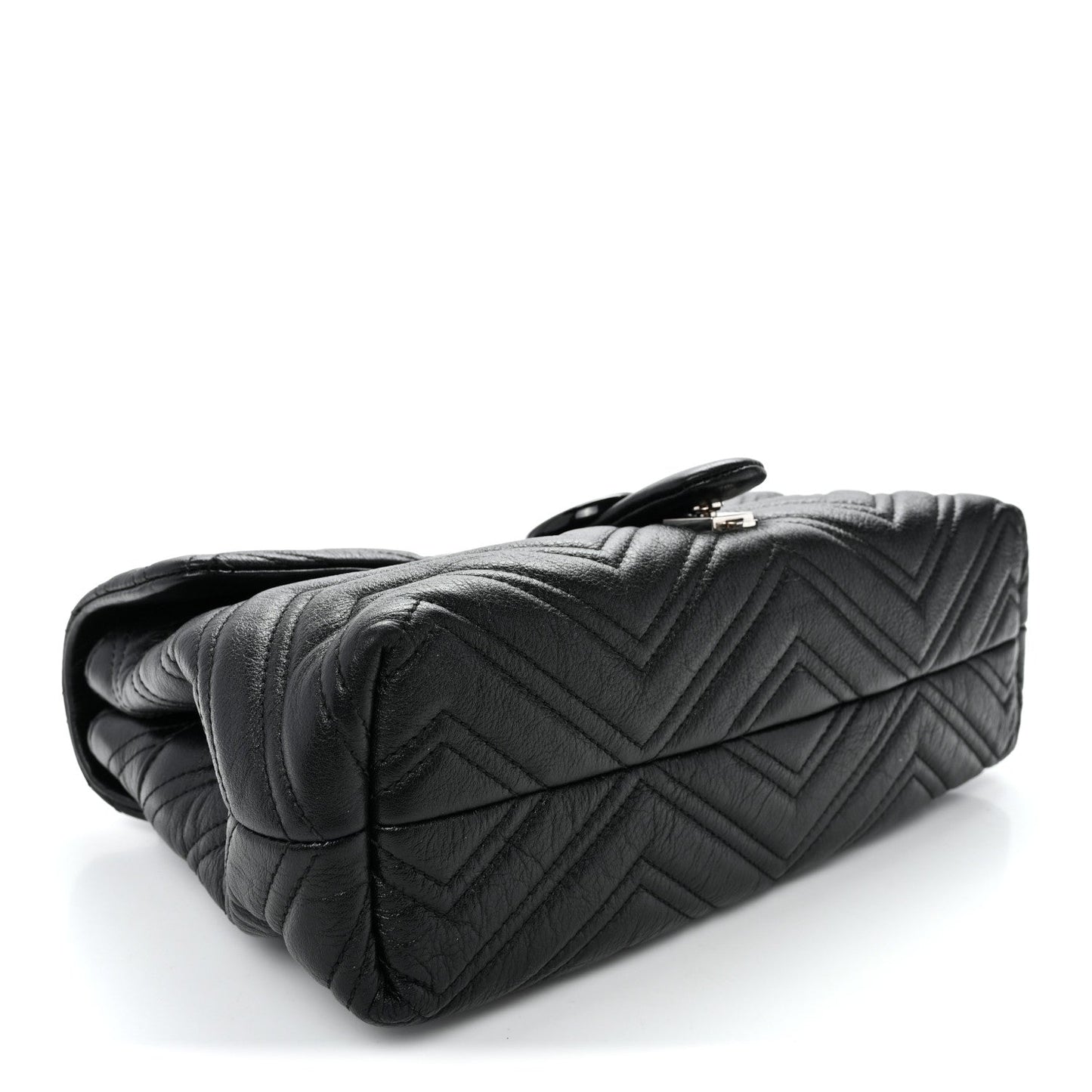 Soft Calfskin Matelasse Medium GG Marmont Shoulder Bag Black