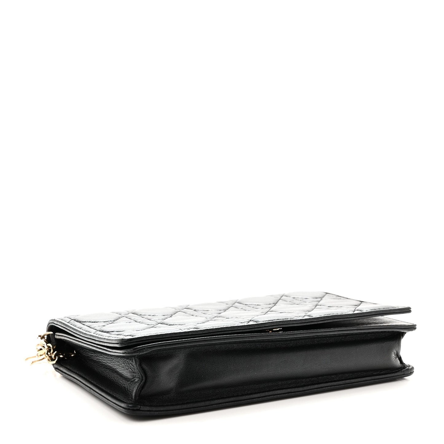Lambskin Cannage Lady Dior Pouch Black