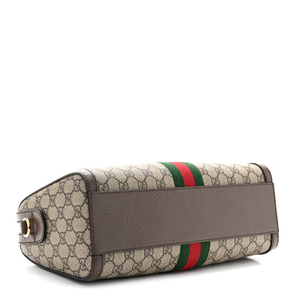 GG Supreme Monogram Web Medium Ophidia Boston Brown