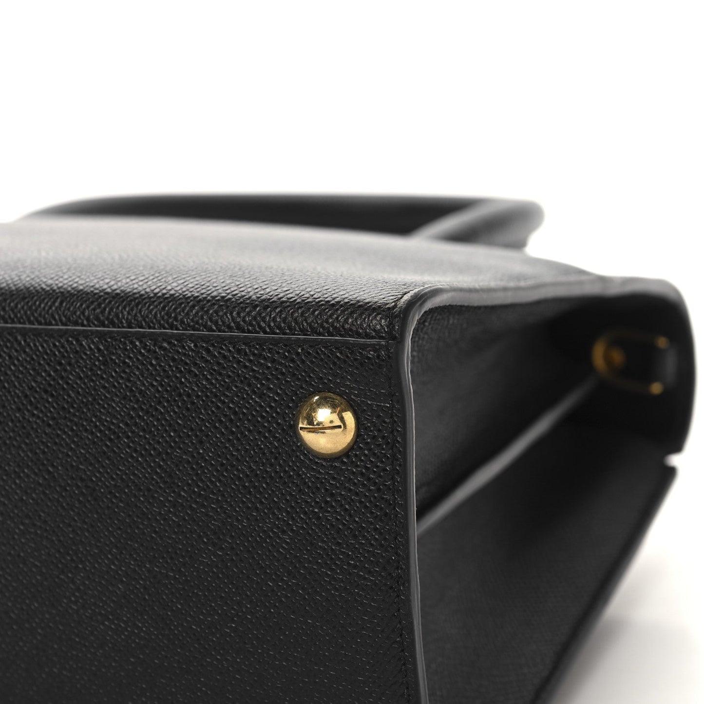 Grained Calfskin Medium St. Honore Tote Black