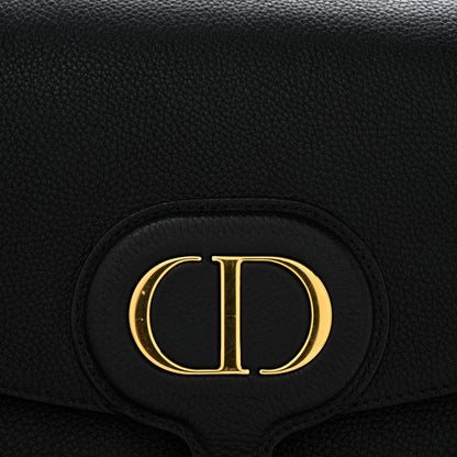 Grained Calfskin Large Bobby Flap Black