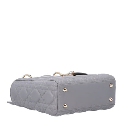 Lambskin Cannage Small My ABCDior Lady Dior Grey