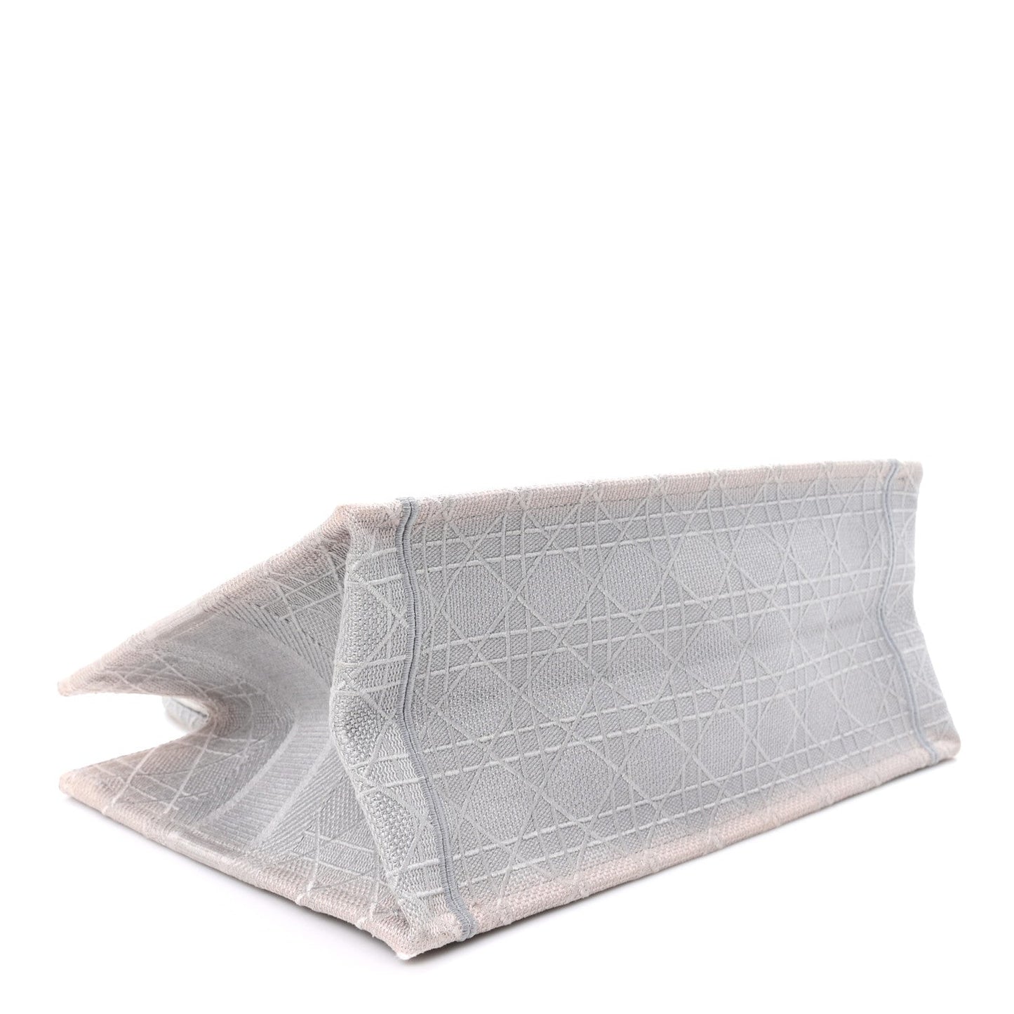 Canvas Embroidered Cannage Medium Book Tote Stone
