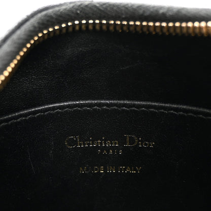 Calfskin Macrocannage Miss Caro Diorling Mini Bag with Chain Black