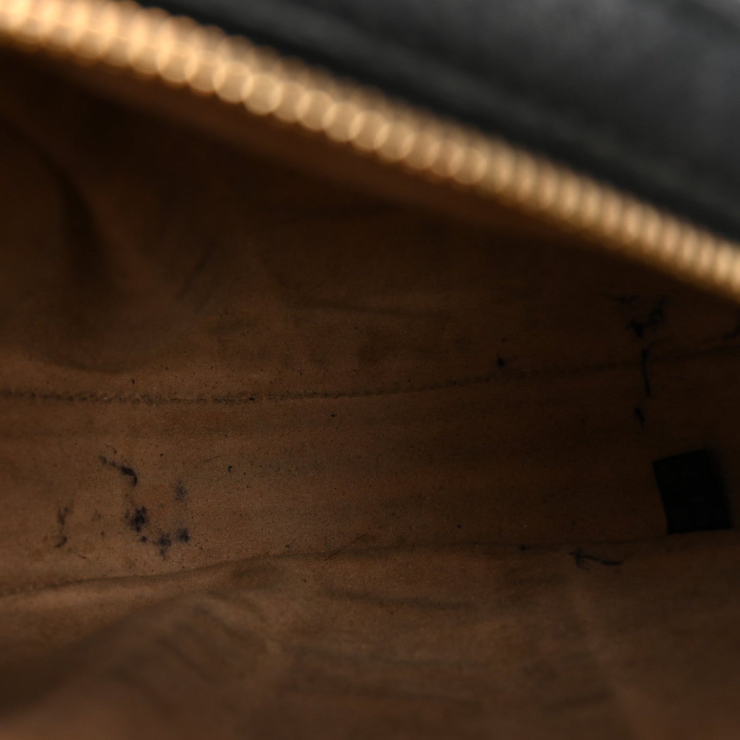Grained Calfskin Web Mini Ophidia Round Shoulder Bag Black