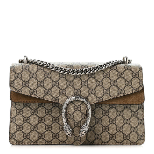 GG Supreme Monogram Small Dionysus Shoulder Bag Taupe