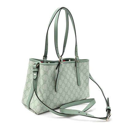 GG Supreme Monogram Emblem Medium Tote Bag Sage Green